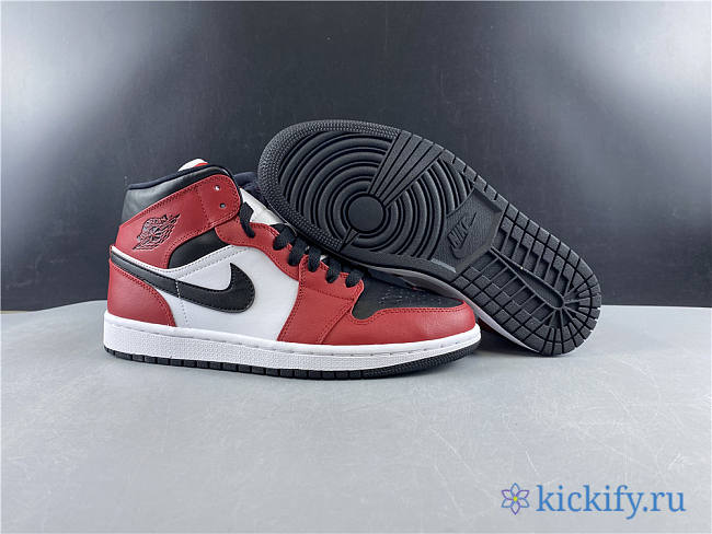 Nike Air Jordan 1 Mid Chicago Toe 554724-069 - 1