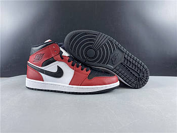 Nike Air Jordan 1 Mid Chicago Toe 554724-069