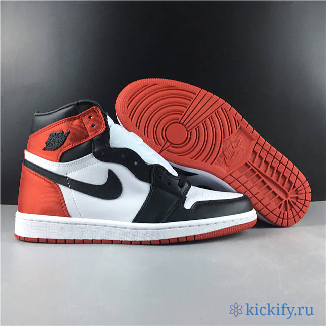 Nike Air Jordan 1 Retro High Satin Black Toe CD0461-016 - 1