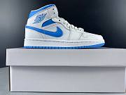 Nike Air Jordan 1 MID AJ1 North Carolina Blue White Blue BQ6472-114 - 2