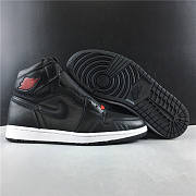 Nike Air Jordan 1 Retro High Black Satin Gym Red 555088-060 - 1