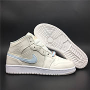 Nike Air Jordan 1 Mid Multi-Color Swoosh Phantom (W) 555112-035 - 1