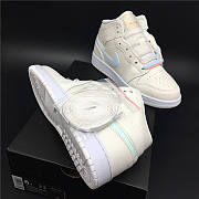 Nike Air Jordan 1 Mid Multi-Color Swoosh Phantom (W) 555112-035 - 6