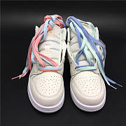 Nike Air Jordan 1 Mid Multi-Color Swoosh Phantom (W) 555112-035 - 2