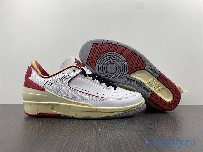 Nike Air Jordan 2 Retro Low SP Off-White White Red DJ4375-106 - 1