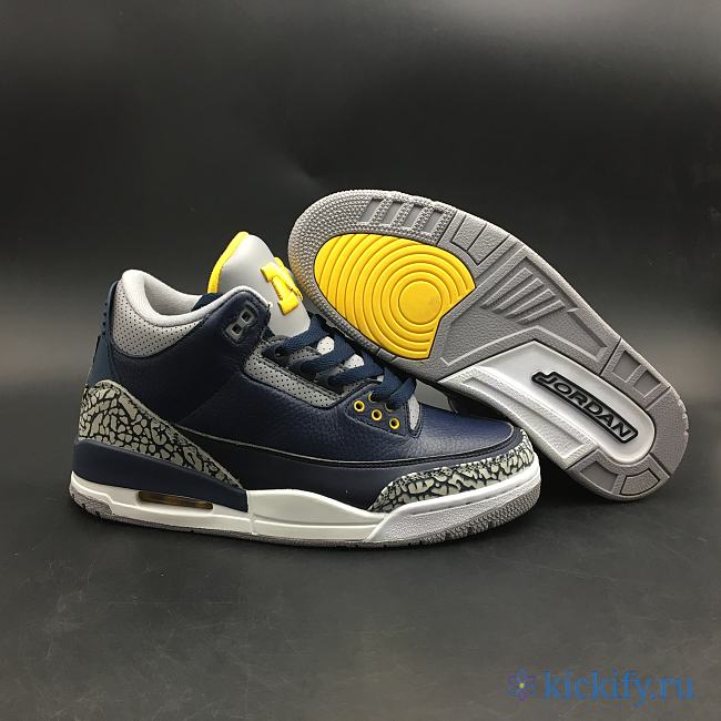 Nike Air Jordan 3 Retro Michigan PE AJ3 820064 - 1