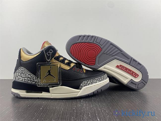 Nike Air Jordan 3 Retro Black Cement Gold CK9246-067 - 1