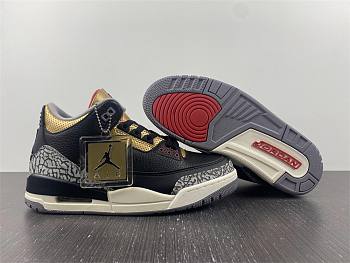 Nike Air Jordan 3 Retro Black Cement Gold CK9246-067