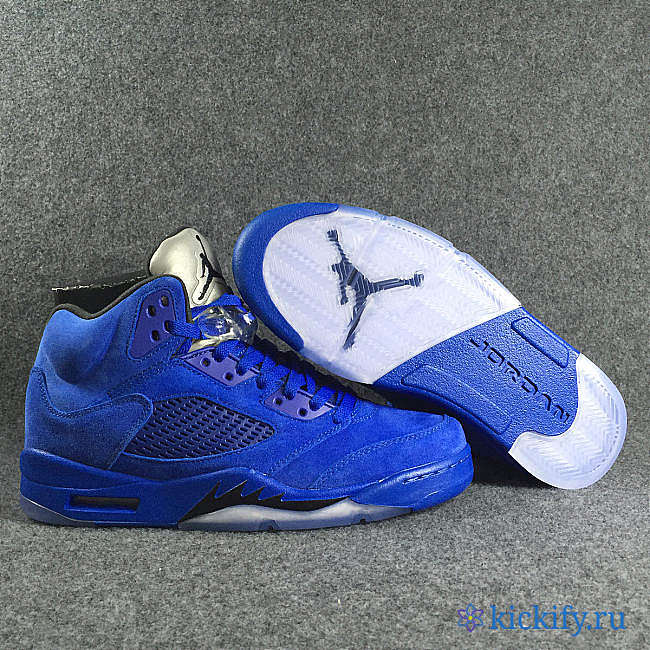 Nike Air Jordan 5 Retro Blue Suede 136027-401 - 1