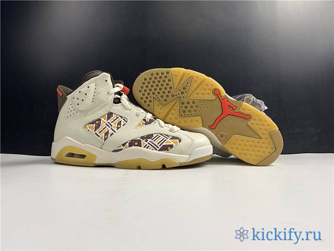 Nike Air Jordan 6 Retro Quai 54 Sail Brown CZ4152-100 - 1