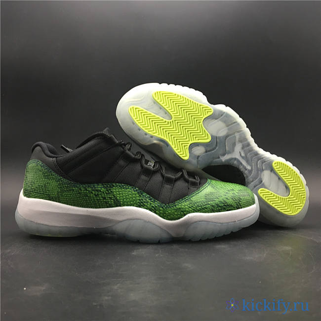 Nike Air Jordan 11 Retro Low Green Snakeskin 528895-033 - 1
