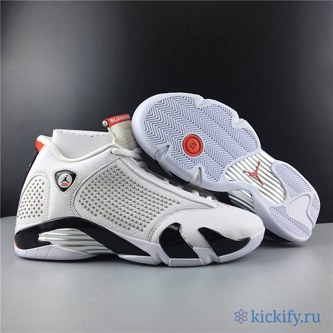 Nike Air Jordan 14 Retro Supreme White BV7630-106 - 1