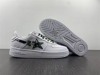 A Bathing Ape Bape Sta Low White ABC Camo Green 1H20191045