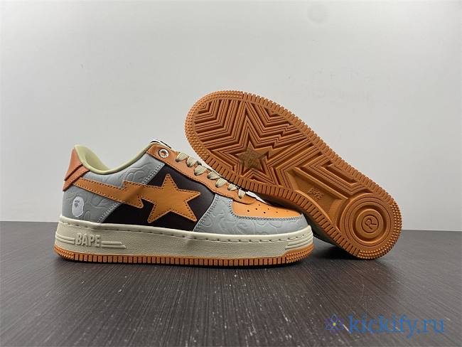 A Bathing Ape Bape Sta Low Grey Orange 1H70191002 - 1
