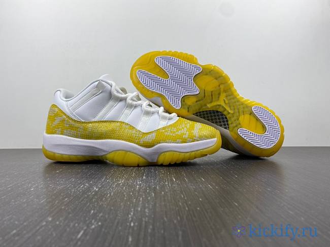 Nike Air Jordan 11 Retro Low Yellow Snakeskin (Women's) AH7860-107 - 1