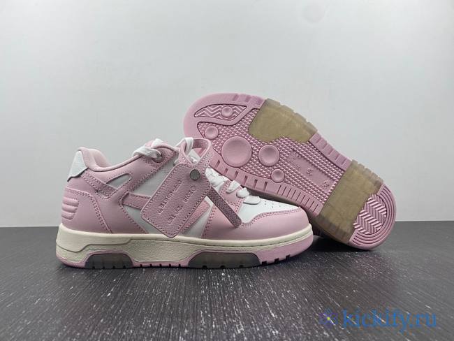 OFF-WHITE Out Of Office OOO Low Tops White Pink (Women's) OWIA259S22LEA0010130 - 1