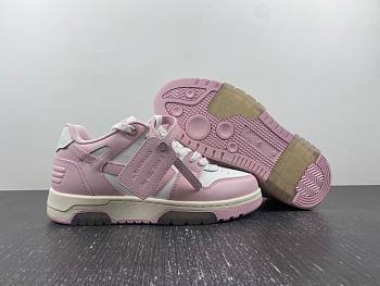 OFF-WHITE Out Of Office OOO Low Tops White Pink (Women's) OWIA259S22LEA0010130