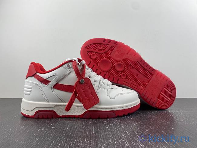 OFF-WHITE Out Of Office OOO Low Tops White RedOMIA189S22LEA0010125 - 1