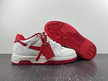 OFF-WHITE Out Of Office OOO Low Tops White RedOMIA189S22LEA0010125
