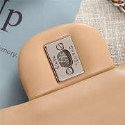 Chane1 Flap Bag 25cm Apricot Silver Hardware - 2