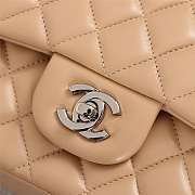 Chane1 Flap Bag 25cm Apricot Silver Hardware - 3