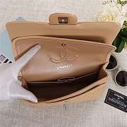 Chane1 Flap Bag 25cm Apricot Silver Hardware - 5