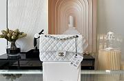 Chane1 Flap Bag Caviar in White 25cm with - 1