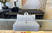 Chane1 Flap Bag Caviar in White 25cm with - 3