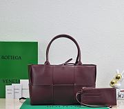 B0ttega Veneta Arco Tote Burgundy Bag - 1