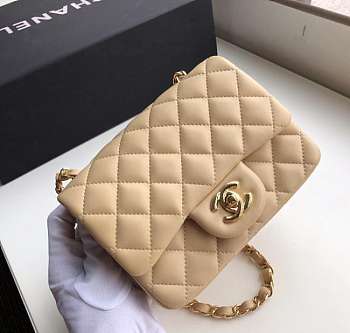 Chane1 Mini Flap Bag Nude