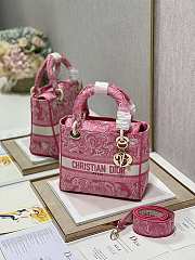 Dior Medium Lady D-Lite Bag Rose Pink 24cm - 5