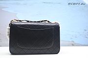 Chane1 Black Quilted Lambskin Jumbo Classic Single Flap Gold Hardware - 6