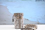 Fendi Mon Tresor Gray FF canvas mini-bag-12*10*18cm - 3