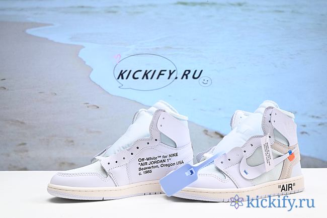 Nike Air Jordan 1 Retro High Off-White White AQ0818-100 - 1